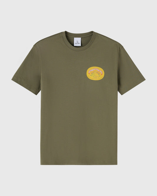 Pom Pom Banner Tee - Olive Green