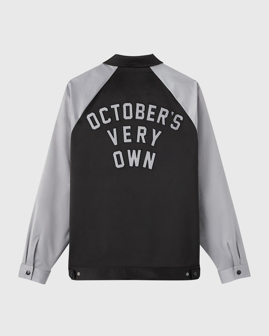 Color Block Bomber Jacket - Black
