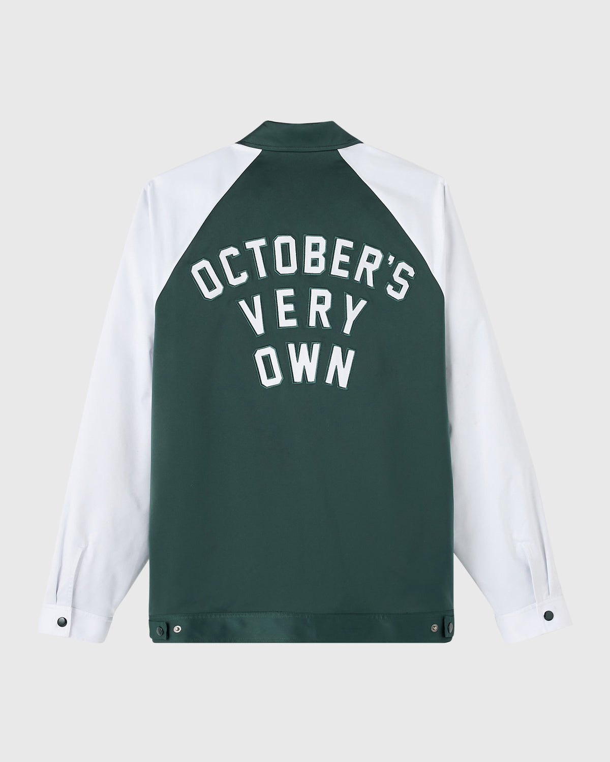 Color Block Bomber Jacket- Midnight Green