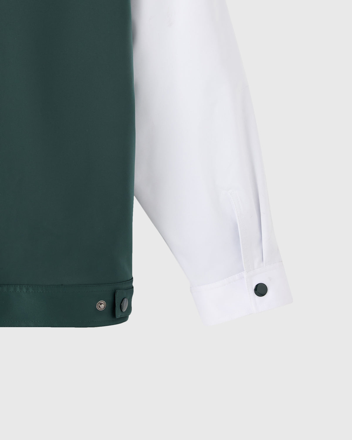 Color Block Bomber Jacket- Midnight Green