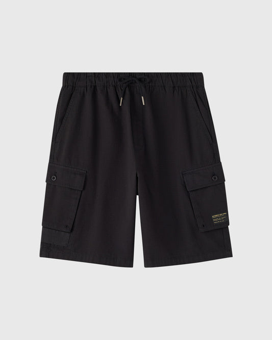 Short cargo Ripstop en lin - Noir