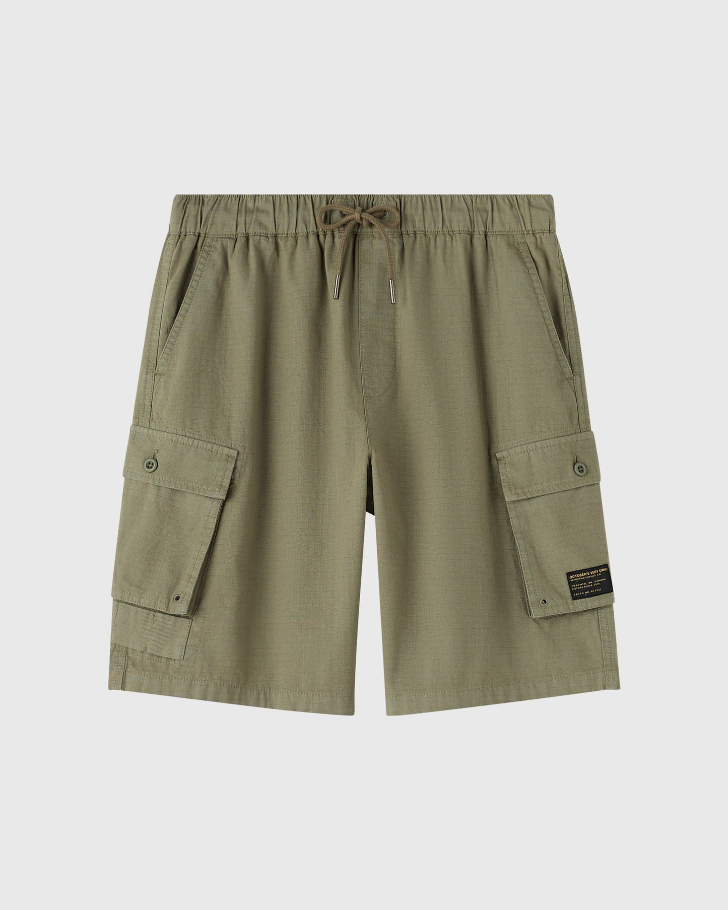 Linen Ripstop Cargo Short - Olive Green