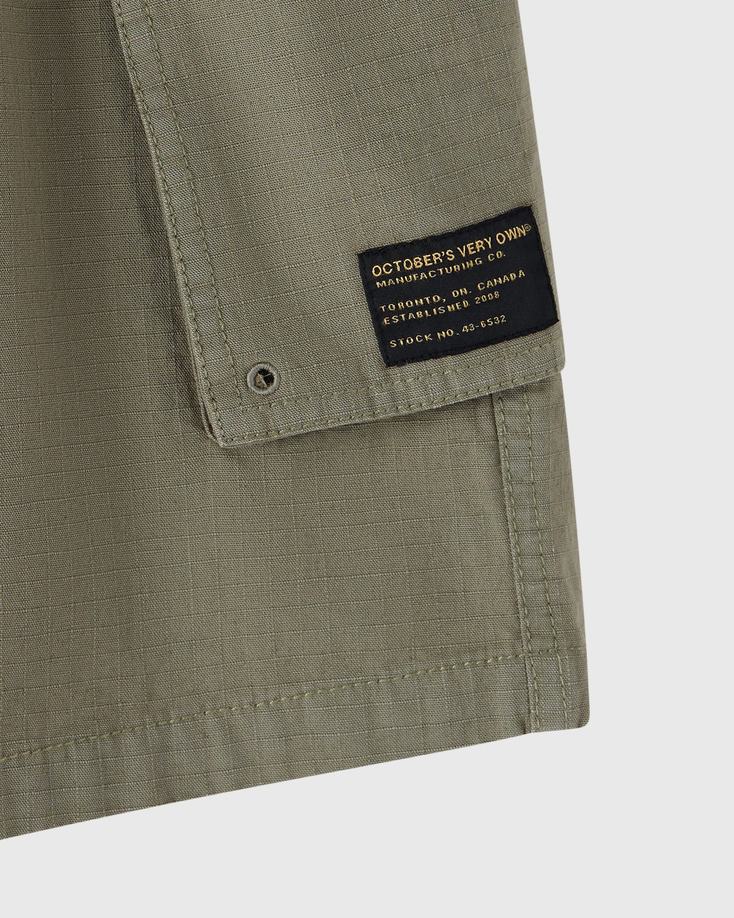 Linen Ripstop Cargo Short - Olive Green