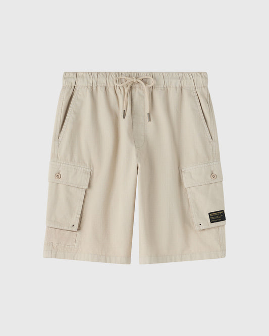 Short cargo en ripstop de lin - Sable