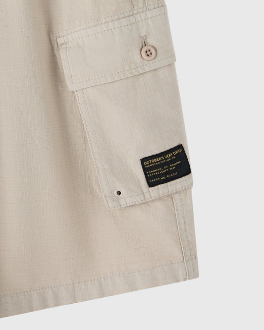 Short cargo en ripstop de lin - Sable