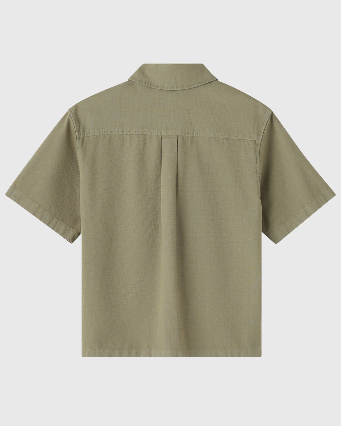 Linen Ripstop Camp Shirt - Olive Green