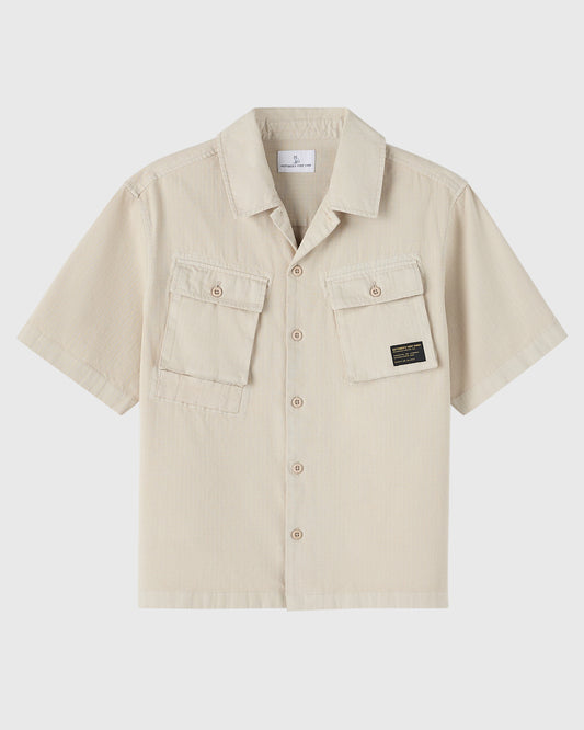 Chemise de camping en lin ripstop - Grès