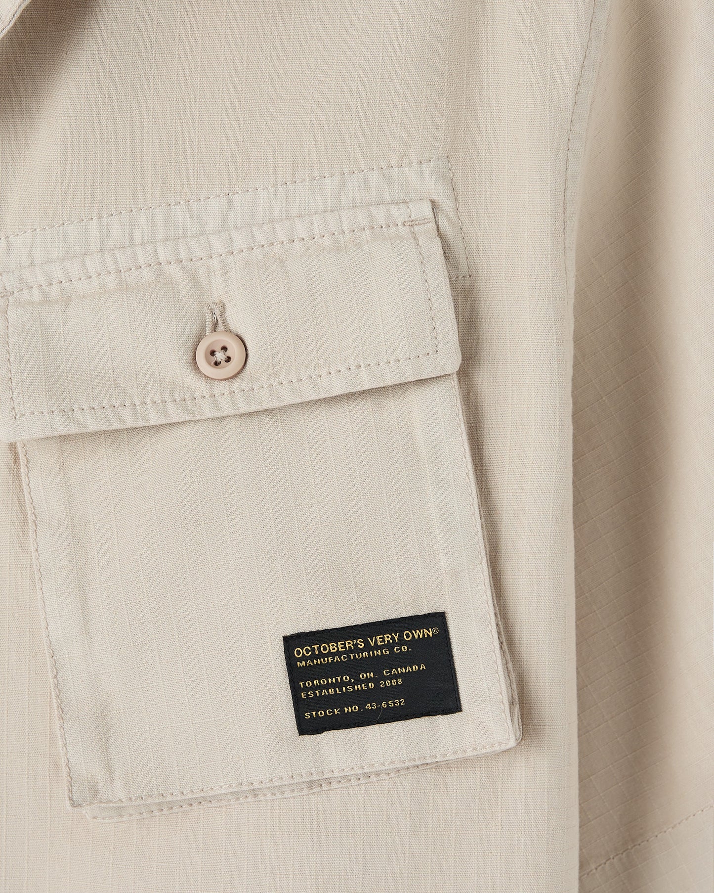Linen Ripstop Camp Shirt - Sandstone