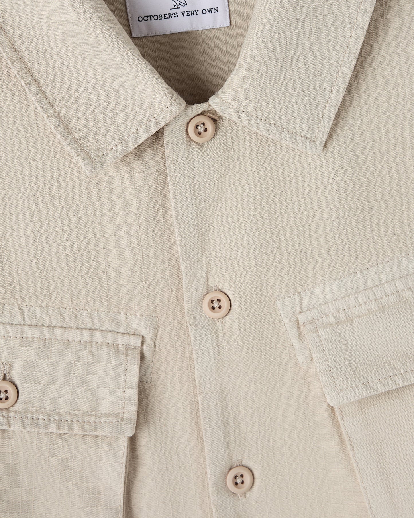Linen Ripstop Camp Shirt - Sandstone