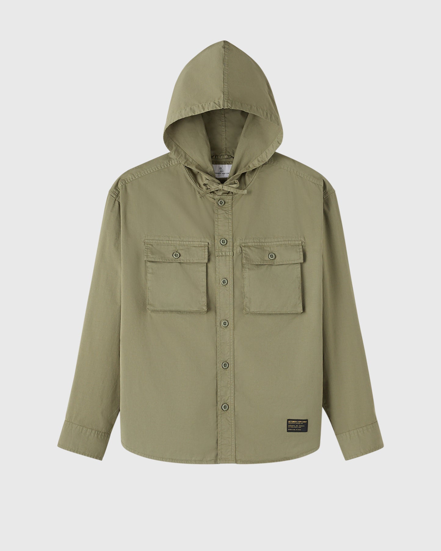 Hooded Button-Up Shirt
