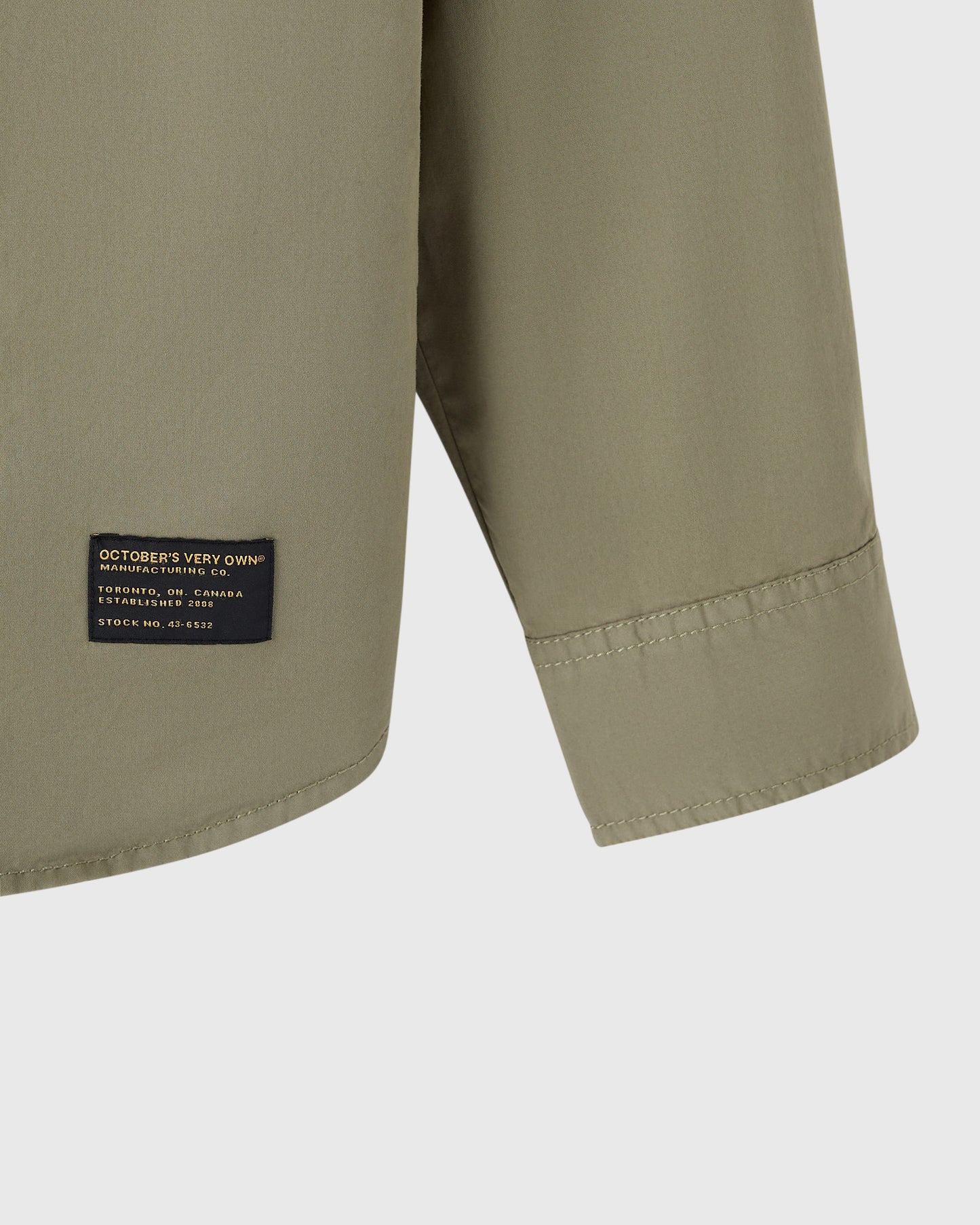 Hooded Button Up Shirt - Olive Green