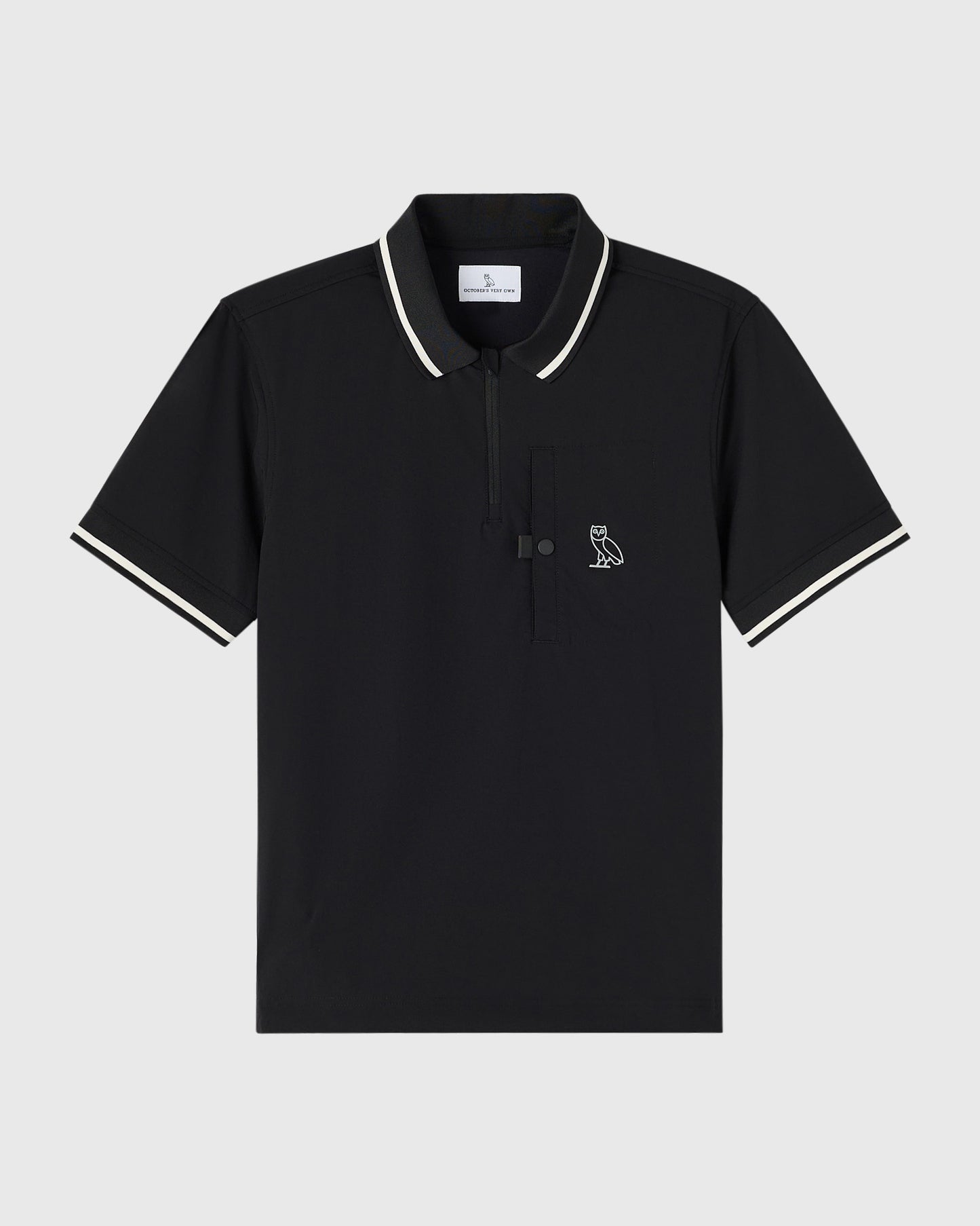 OVO Golf Stretch Nylon Polo - Black