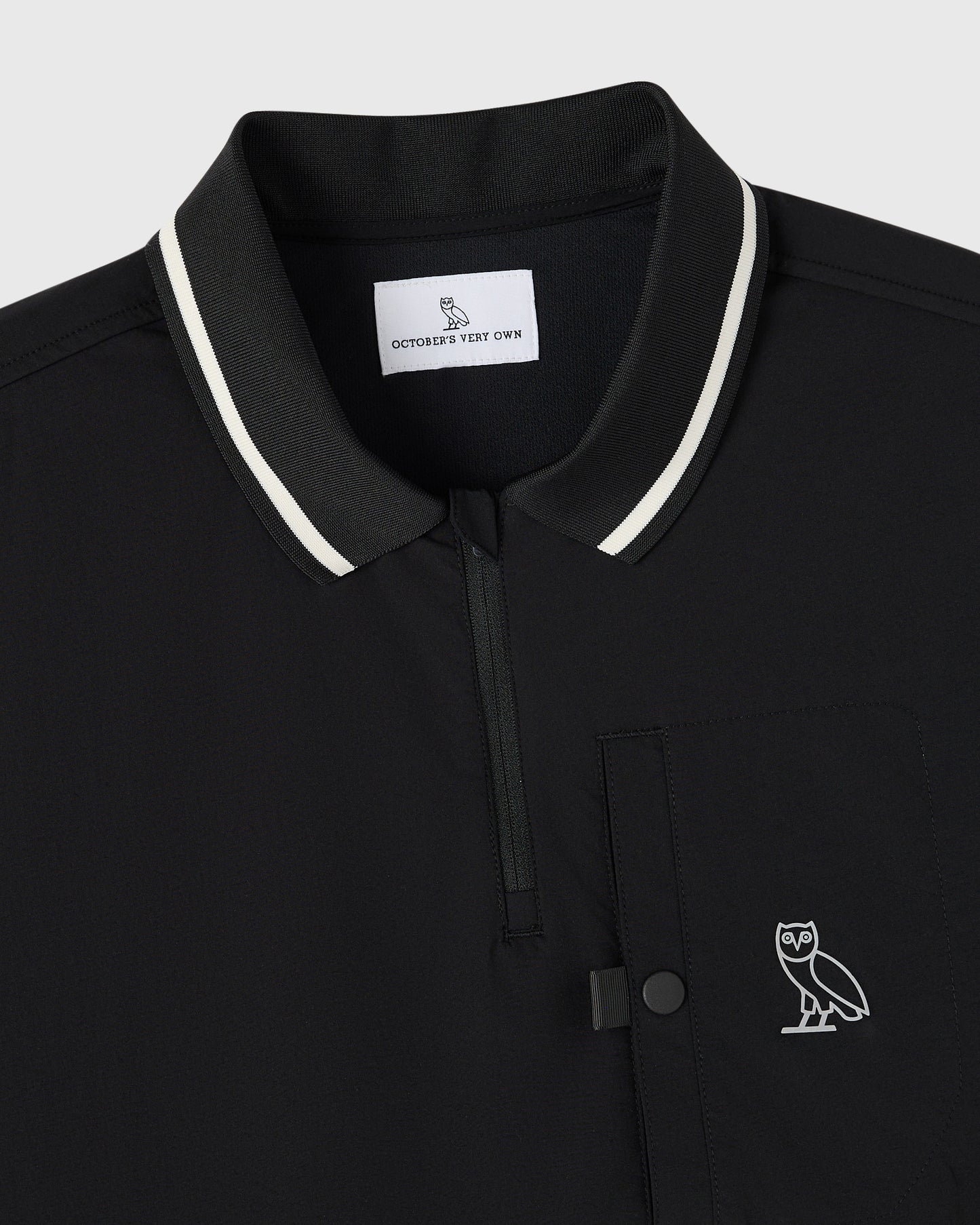 OVO Golf Stretch Nylon Polo - Black
