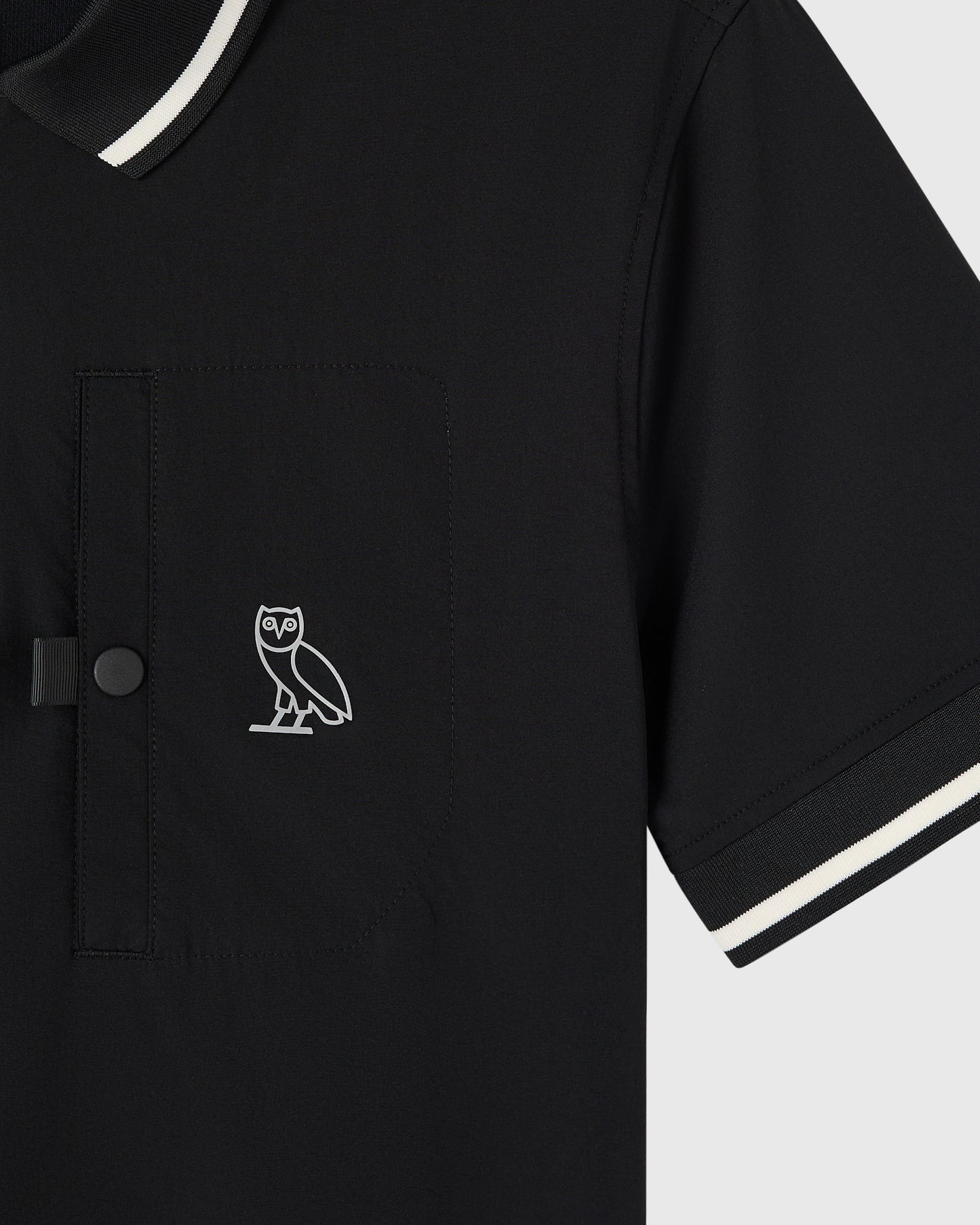 OVO Golf Stretch Nylon Polo - Black