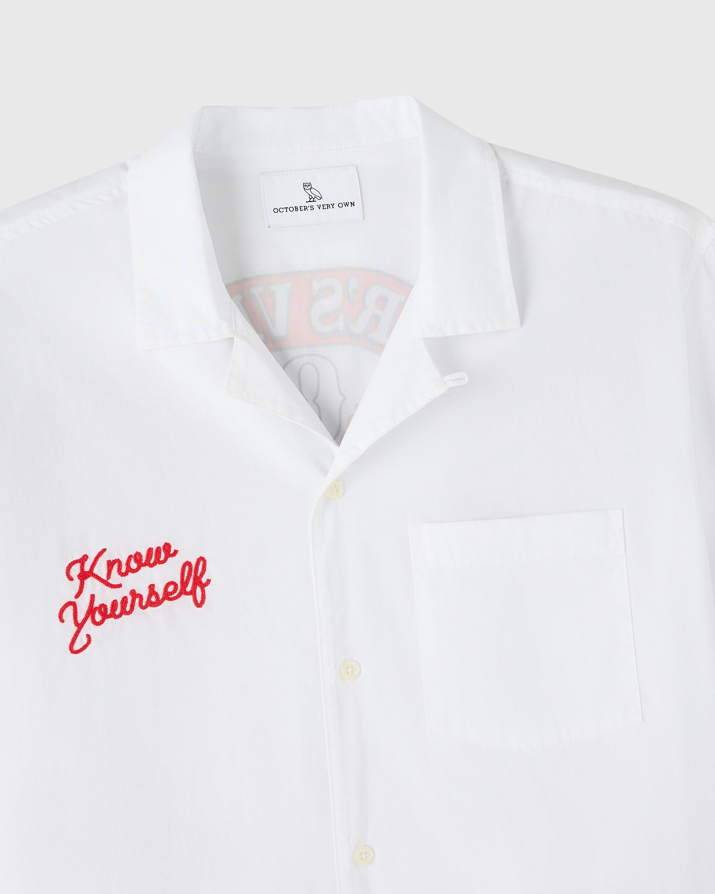 Pom Pom Banner Camp Shirt - White