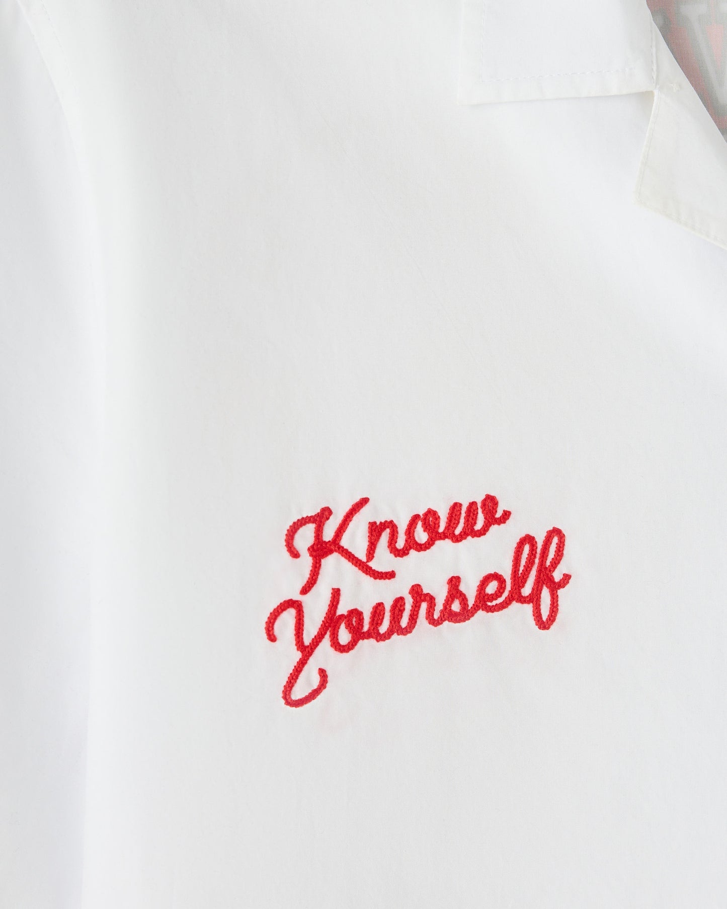 Pom Pom Banner Camp Shirt - White