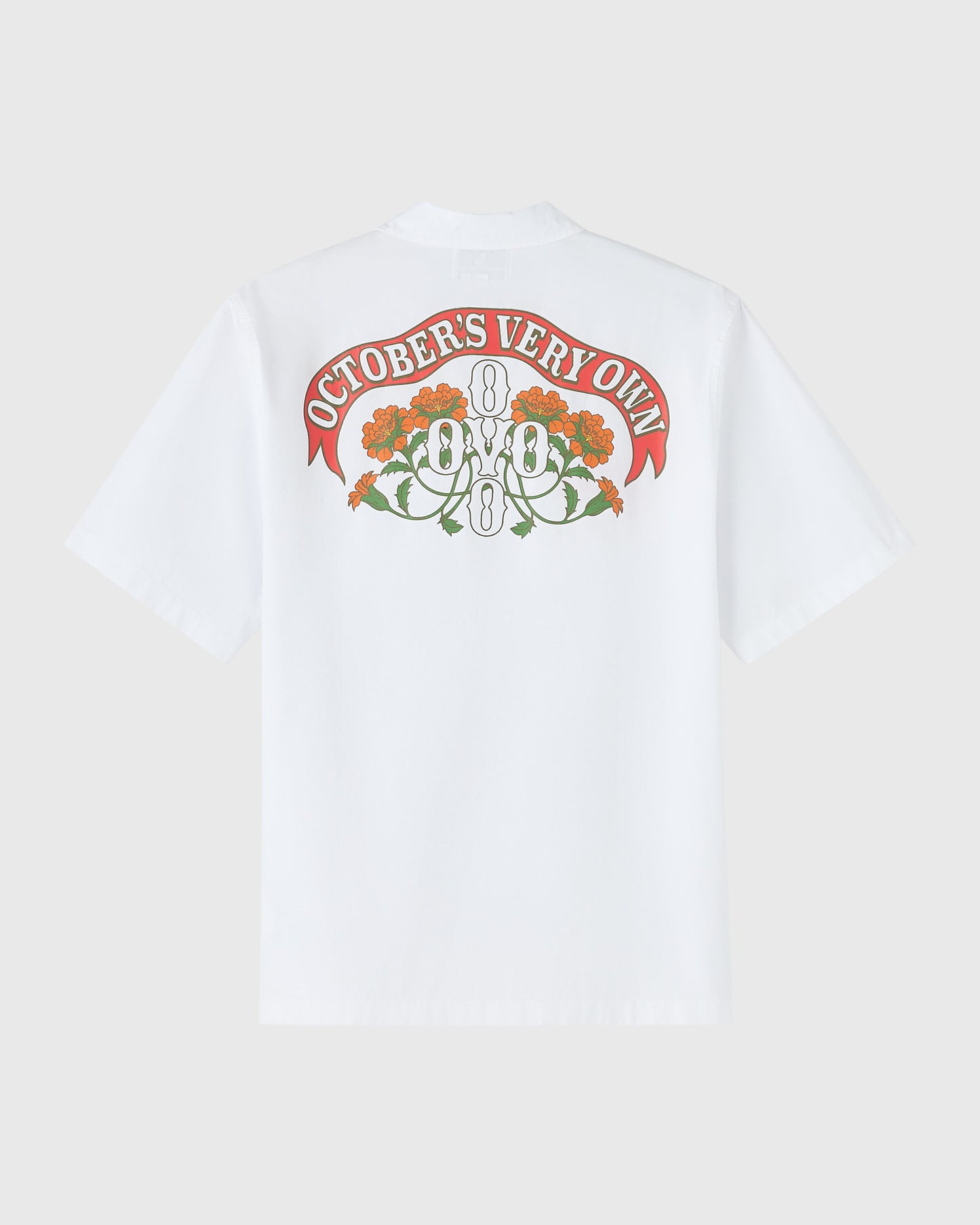 Pom Pom Banner Camp Shirt - White