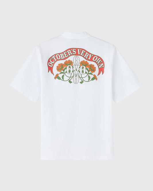 Pom Pom Banner Camp Shirt - White