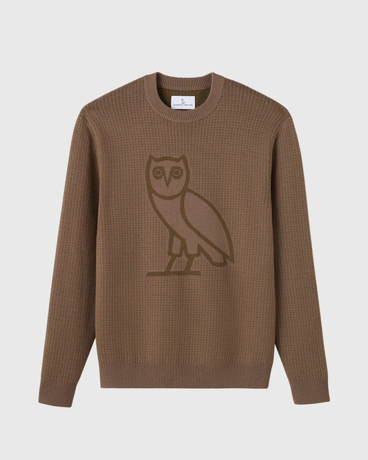 Jacquard Crewneck Sweater - Linen