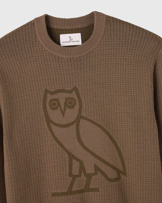 Jacquard Crewneck Sweater - Linen