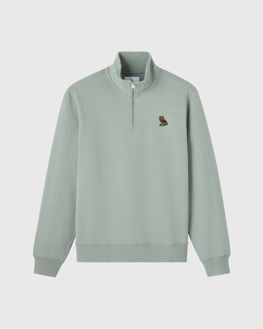 Pull col montant zippé classique - Sauge profond