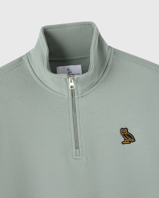 Pull col montant zippé classique - Sauge profond