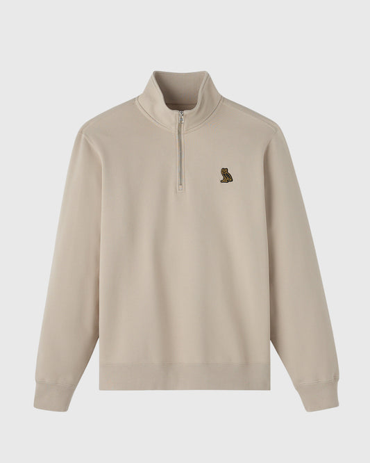 Classic Quarter-Zip Mockneck Sweatshirt - Sandstone