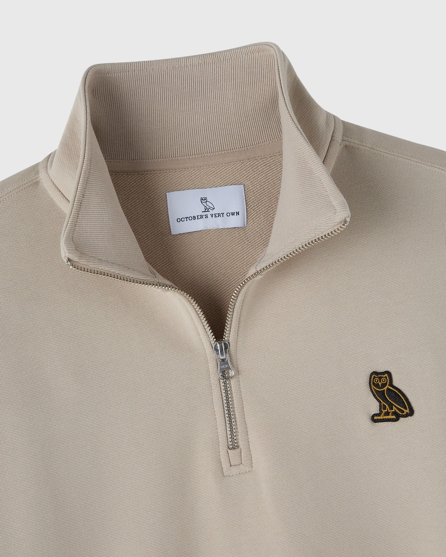 Classic Quarter-Zip Mockneck Sweatshirt - Sandstone