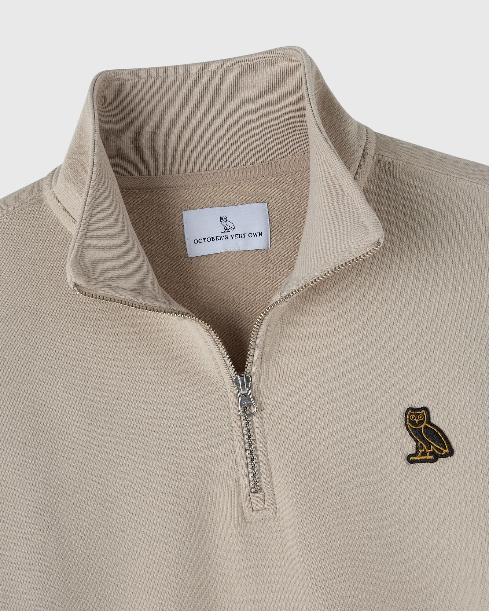 Classic Quarter-Zip Mockneck Sweatshirt - Sandstone