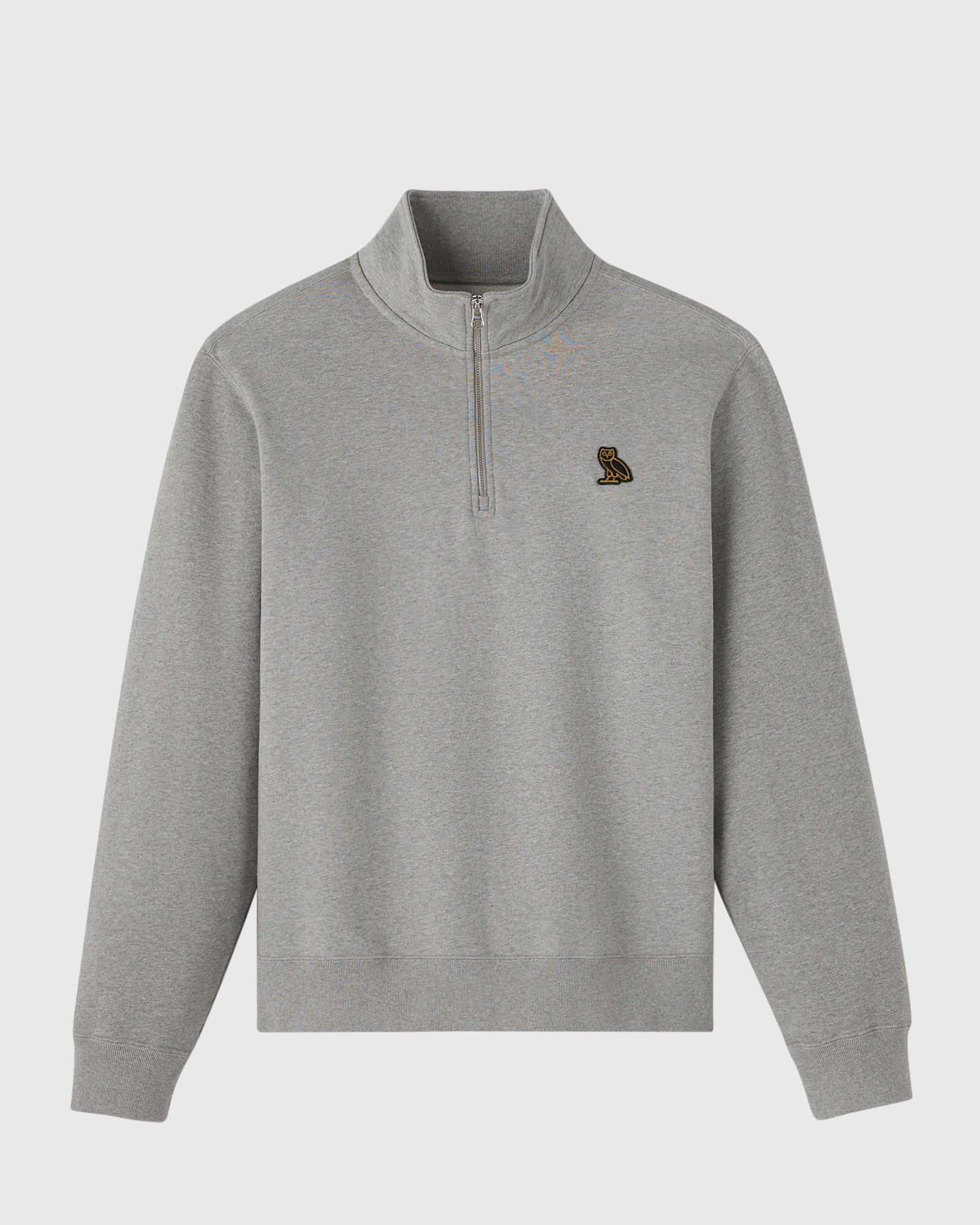 Classic Quarter-Zip Mockneck Sweatshirt - Heather Grey - HEATHER GREY / XXS