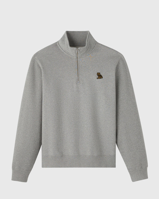 Classic Quarter-Zip Mockneck Sweatshirt - Heather Grey
