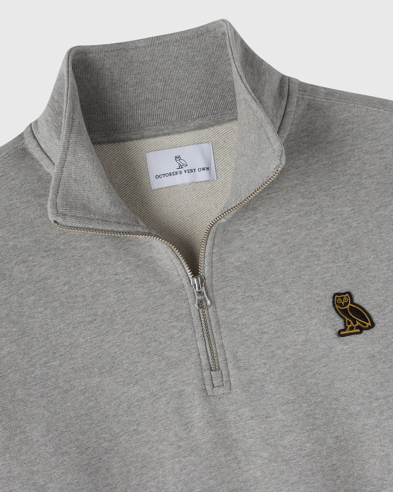 Classic Quarter-Zip Mockneck Sweatshirt - Heather Grey