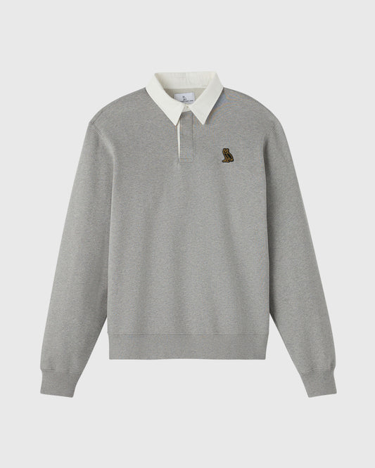 Classic Rugby Polo - Heather Grey