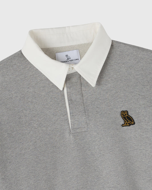 Classic Rugby Polo - Heather Grey