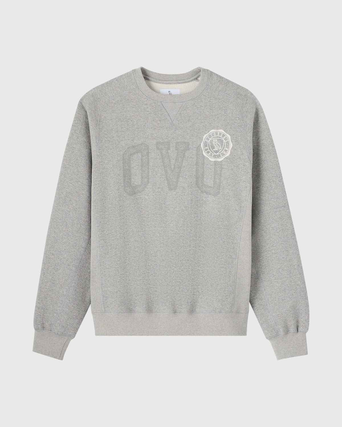 Heritage Fleece Raglan Crewneck - Heather Grey