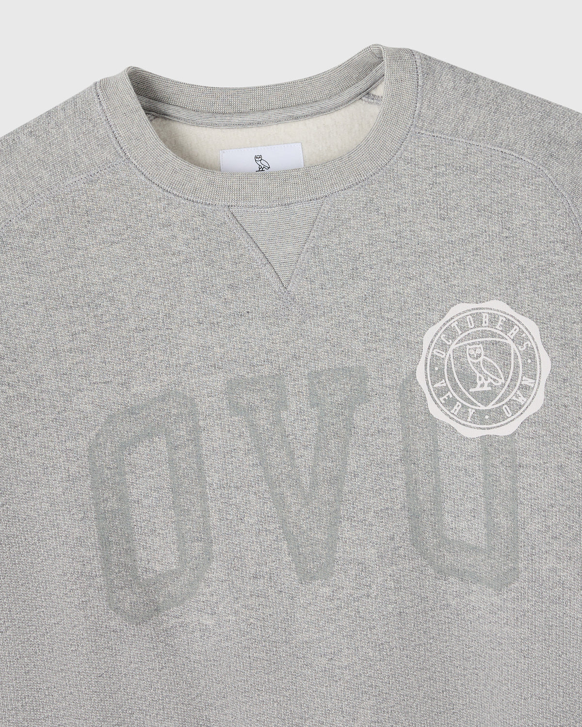 Heritage Fleece Raglan Crewneck - Heather Grey