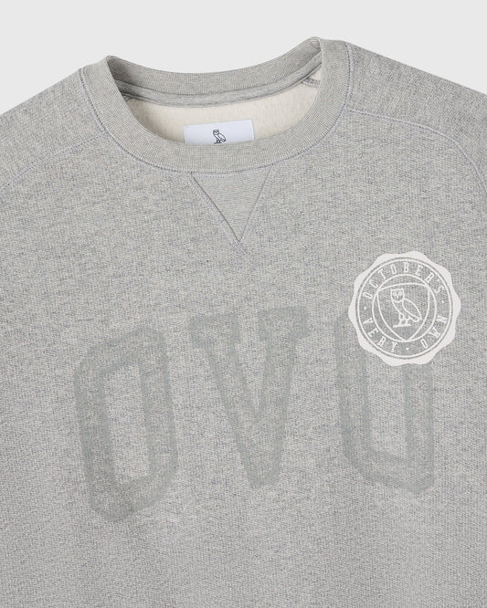 Heritage Fleece Raglan Crewneck - Heather Grey