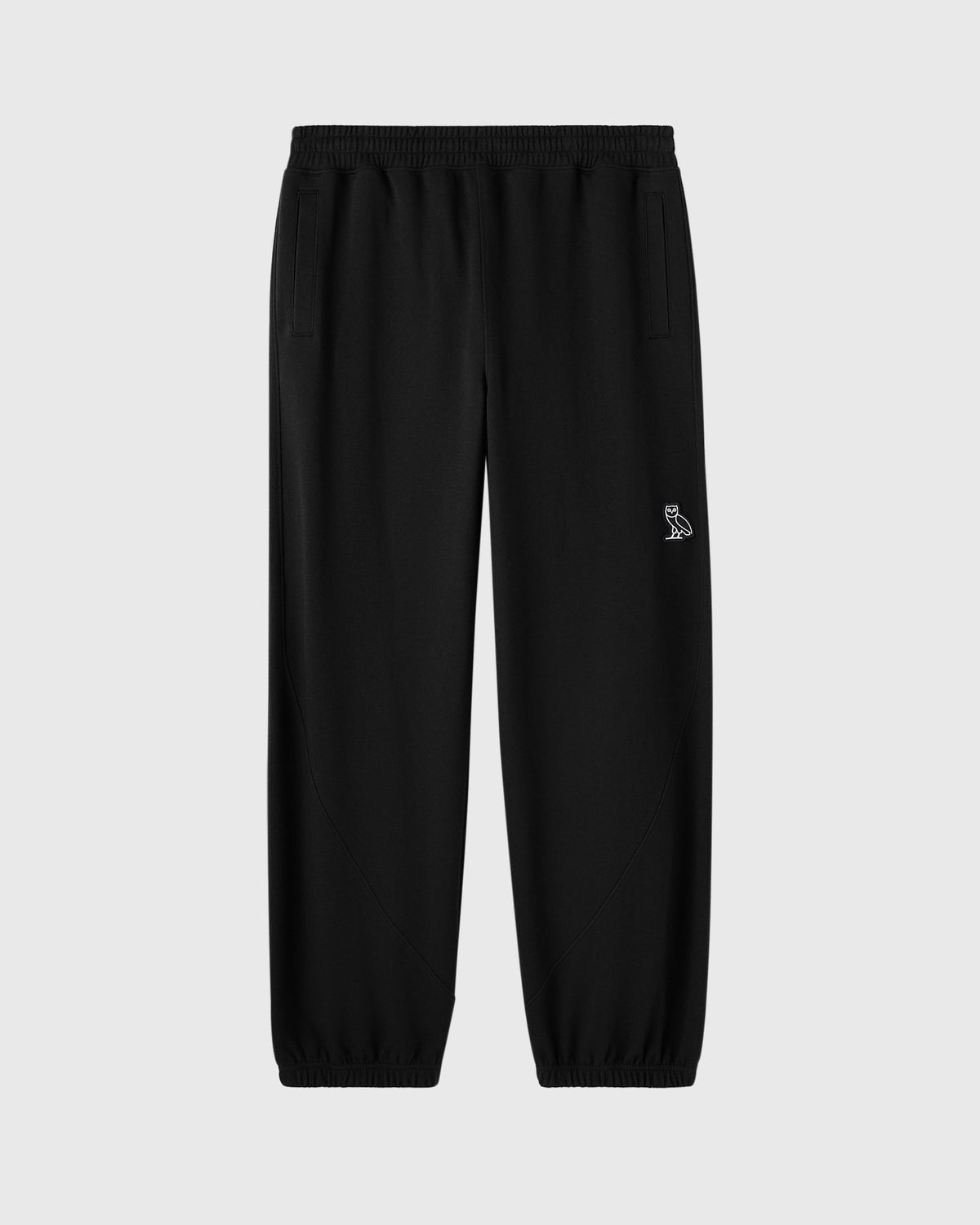 PANTALON DE SURVÊTEMENT SURDIMENSIONNÉ EN MAILLE DOUBLE - NOIR