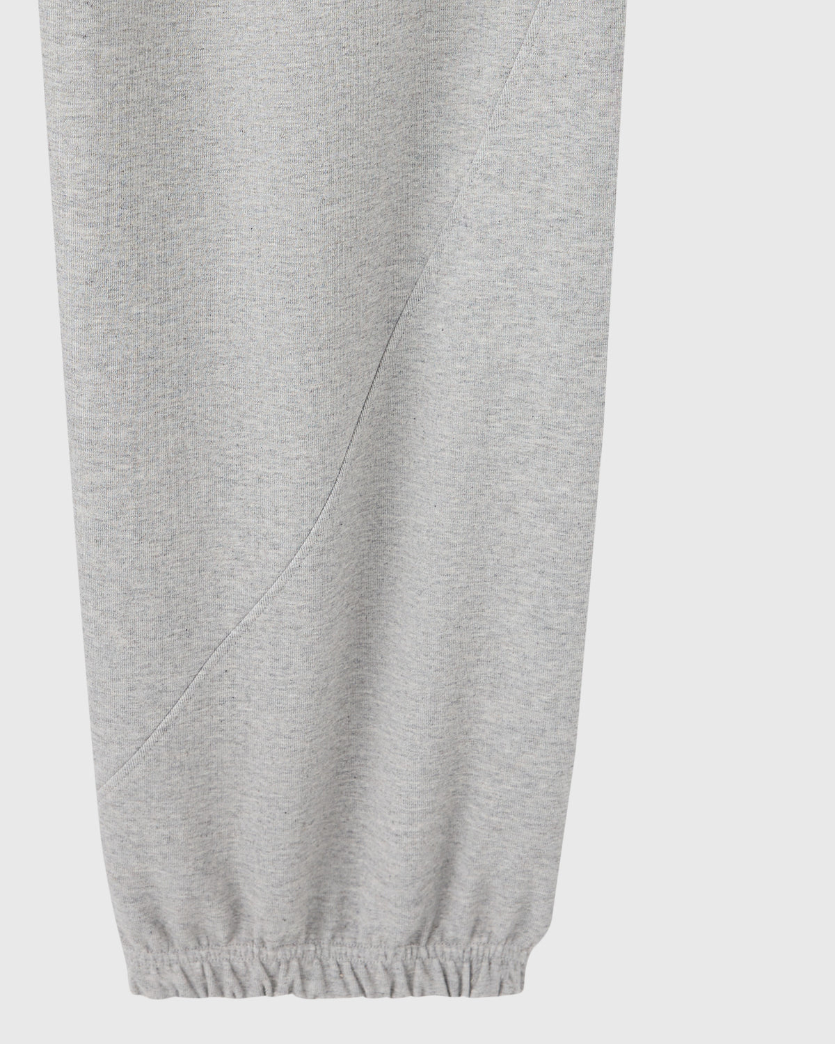 PANTALON DE SURVÊTEMENT SURDIMENSIONNÉ EN MAILLE DOUBLE - GRIS CHINÉ