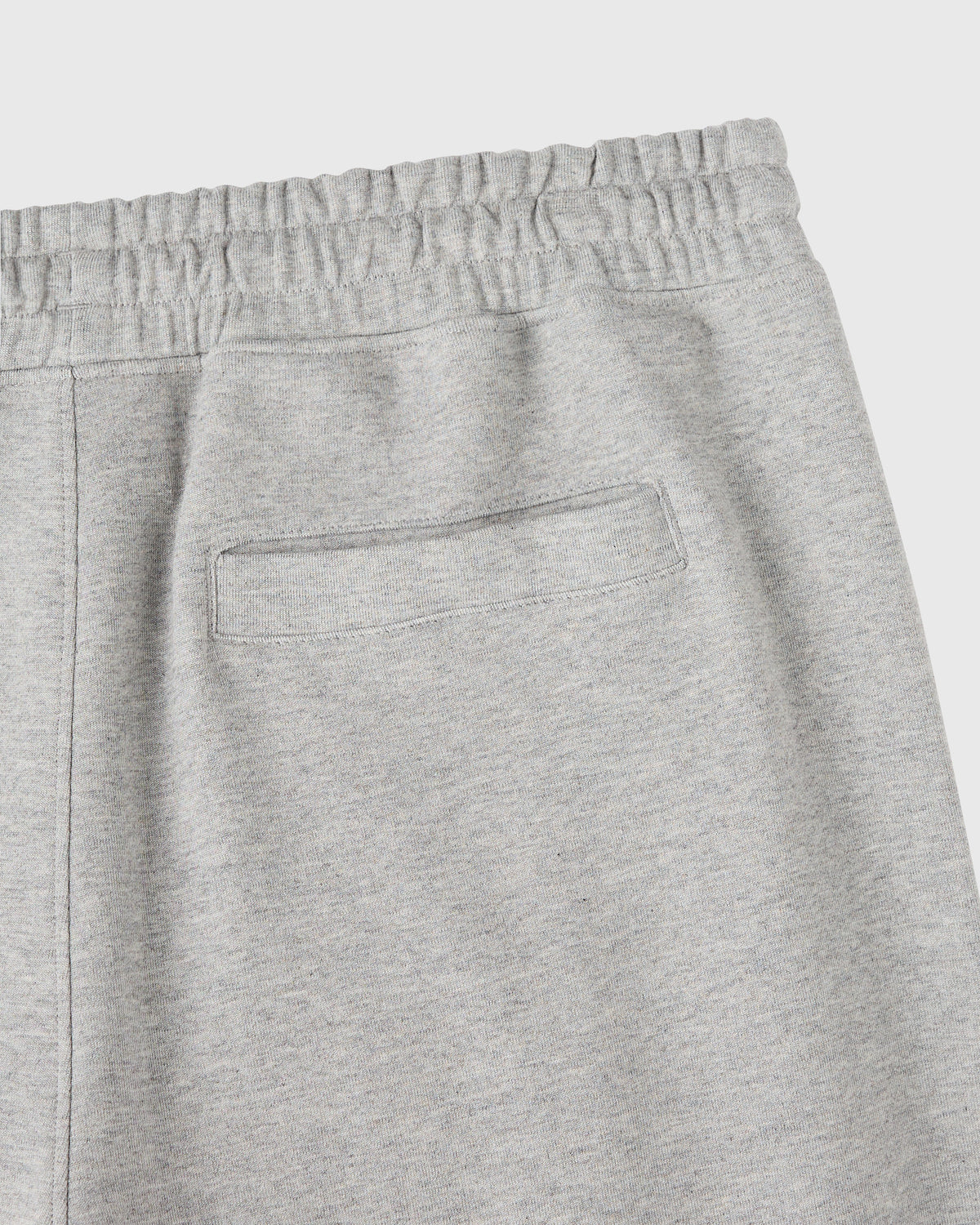 PANTALON DE SURVÊTEMENT SURDIMENSIONNÉ EN MAILLE DOUBLE - GRIS CHINÉ