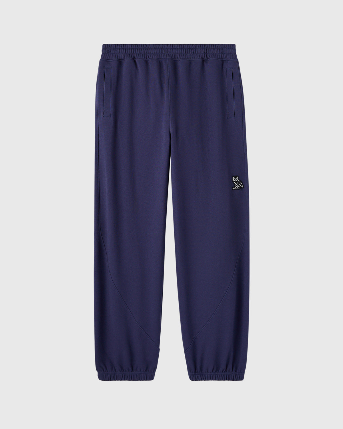 PANTALON DE SURVÊTEMENT SURDIMENSIONNÉ EN MAILLE DOUBLE - BLEU MARINE