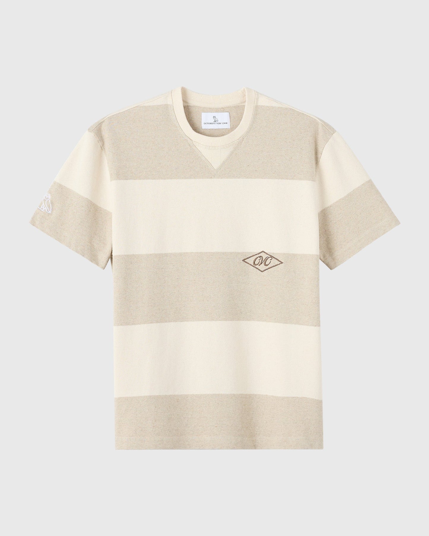 Natural Yarn Stripe Piqué Tee - Natural