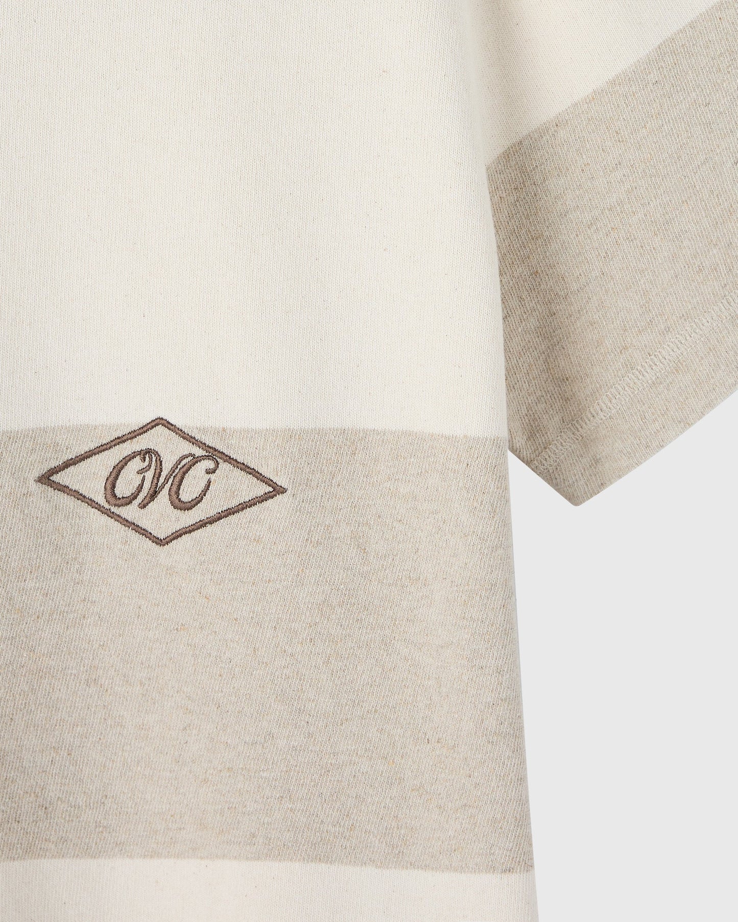 Natural Yarn Stripe Piqué Tee - Natural