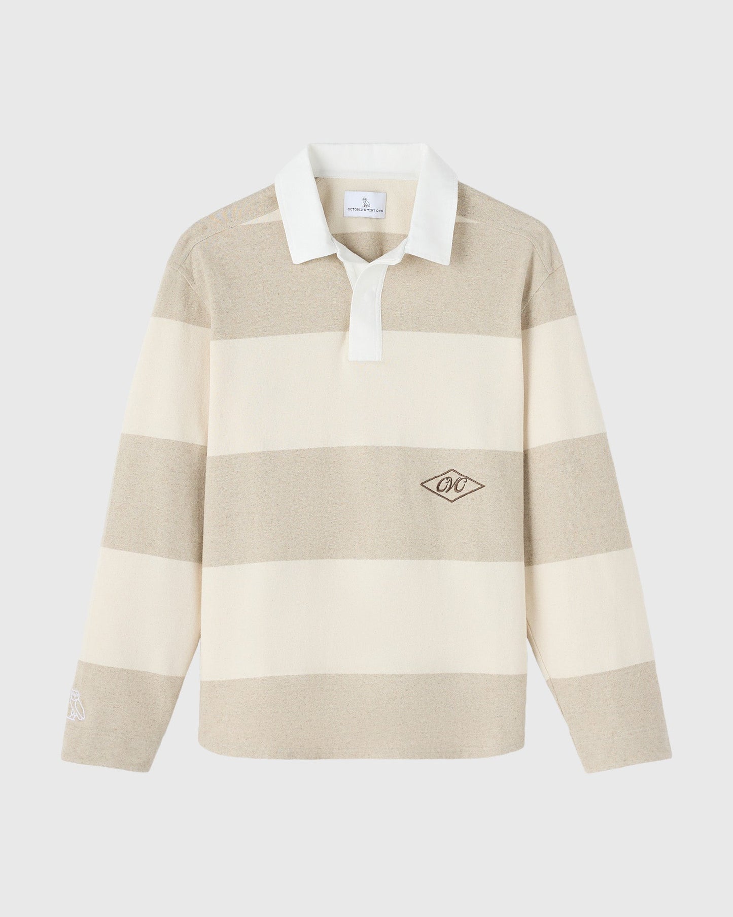 Natural Yarn Stripe Rugby Polo - Natural
