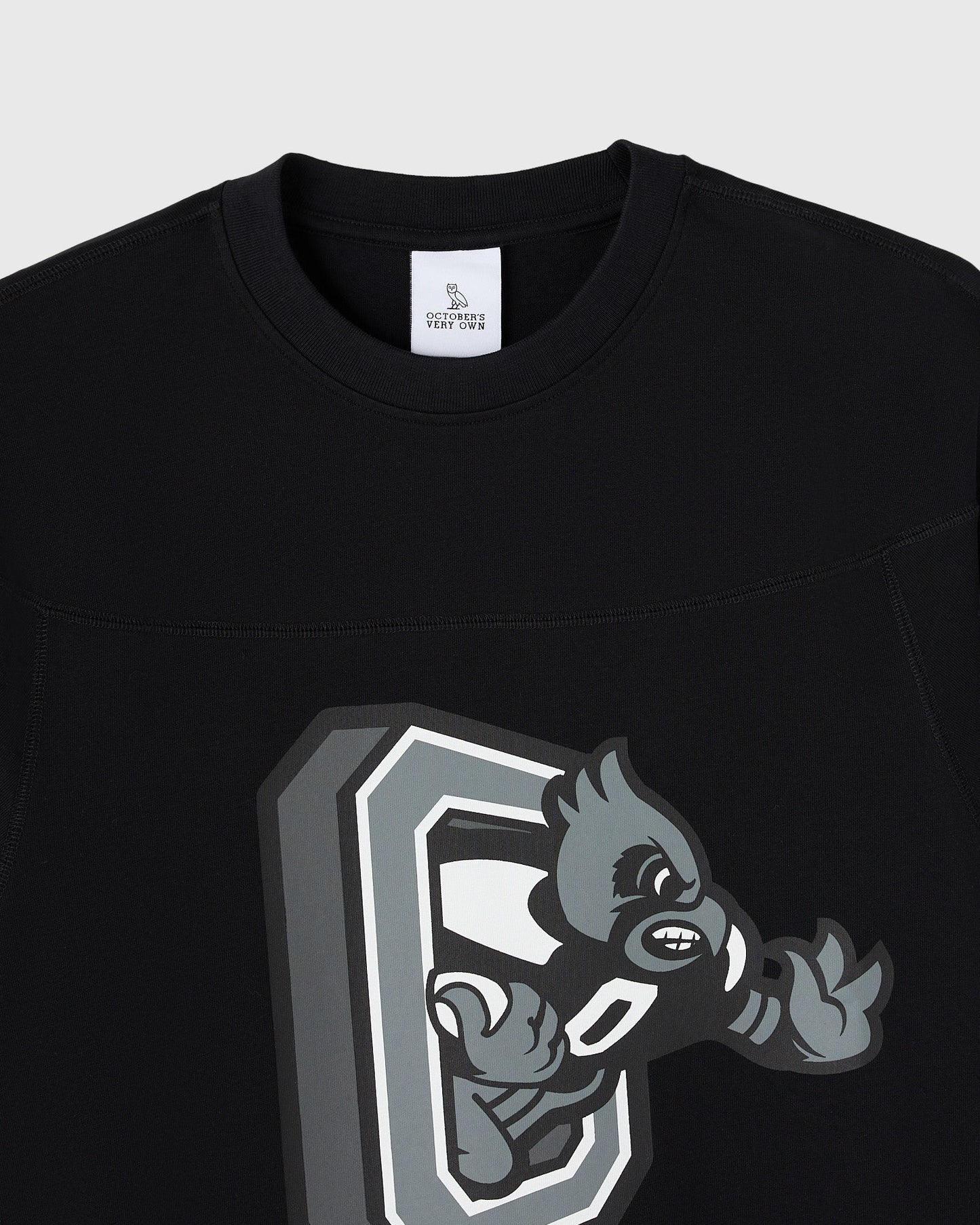 Heavy Weight Mascot Football Tee - Black
