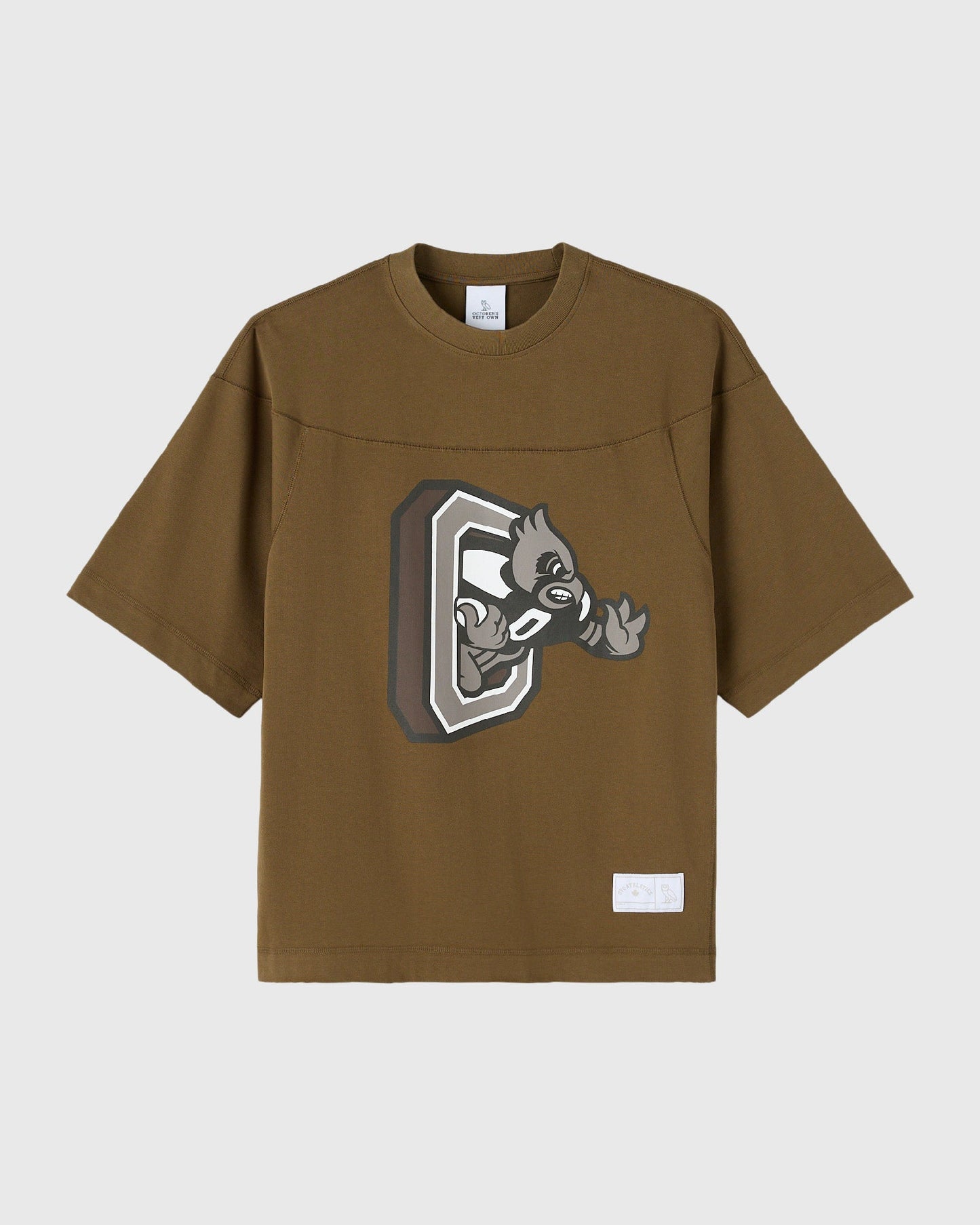 Heavy Weight Mascot Football Tee - Moss