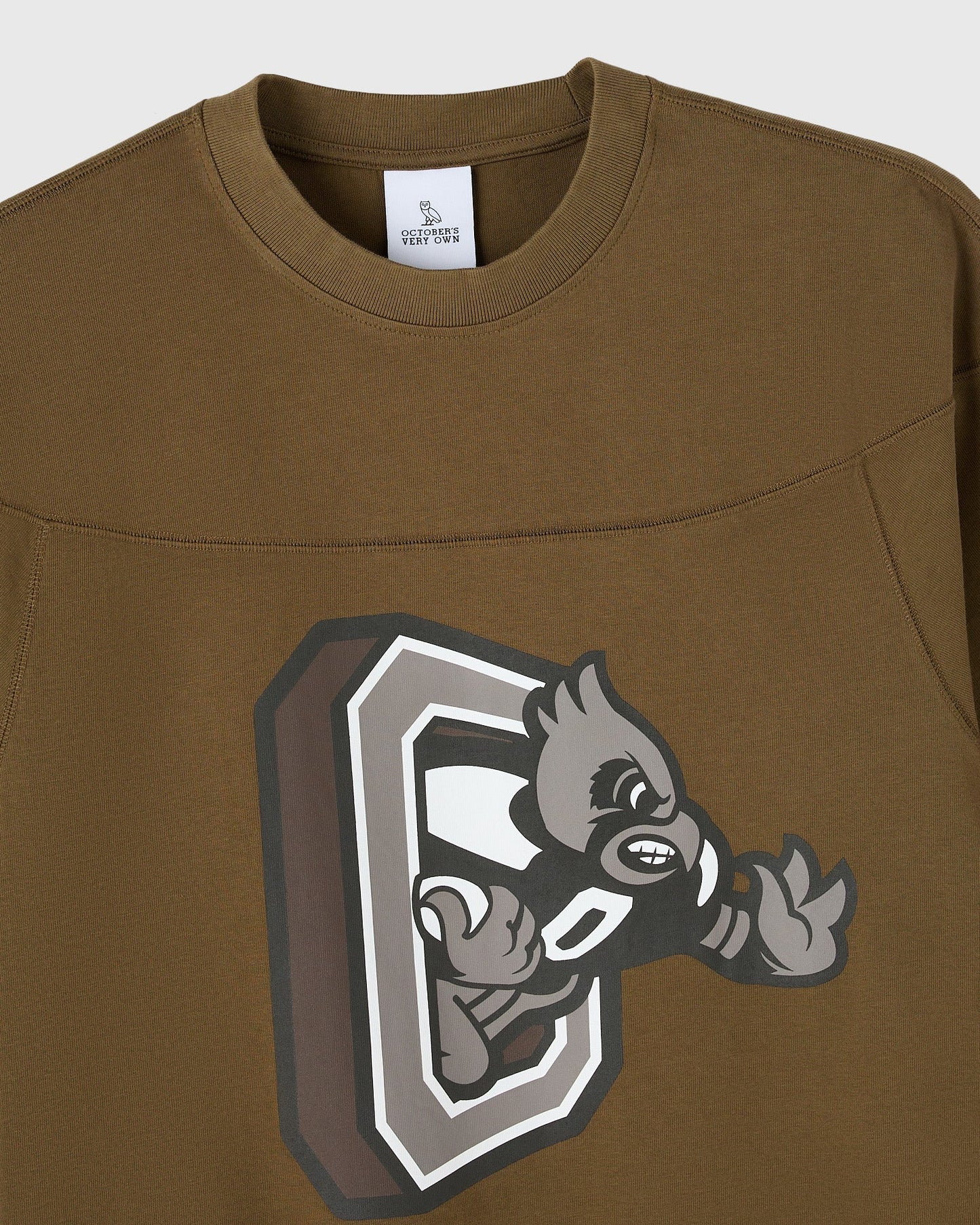 Heavy Weight Mascot Football Tee - Moss