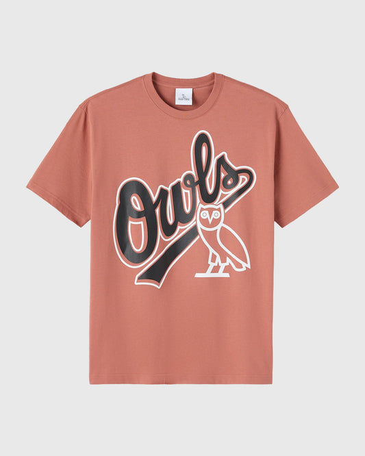 Owls Ballpark Tee - Rosewood