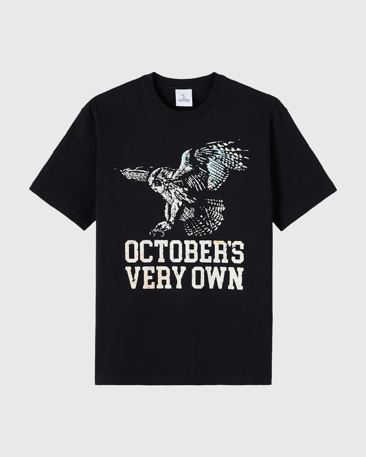 Owl Puff Print Tee - Black