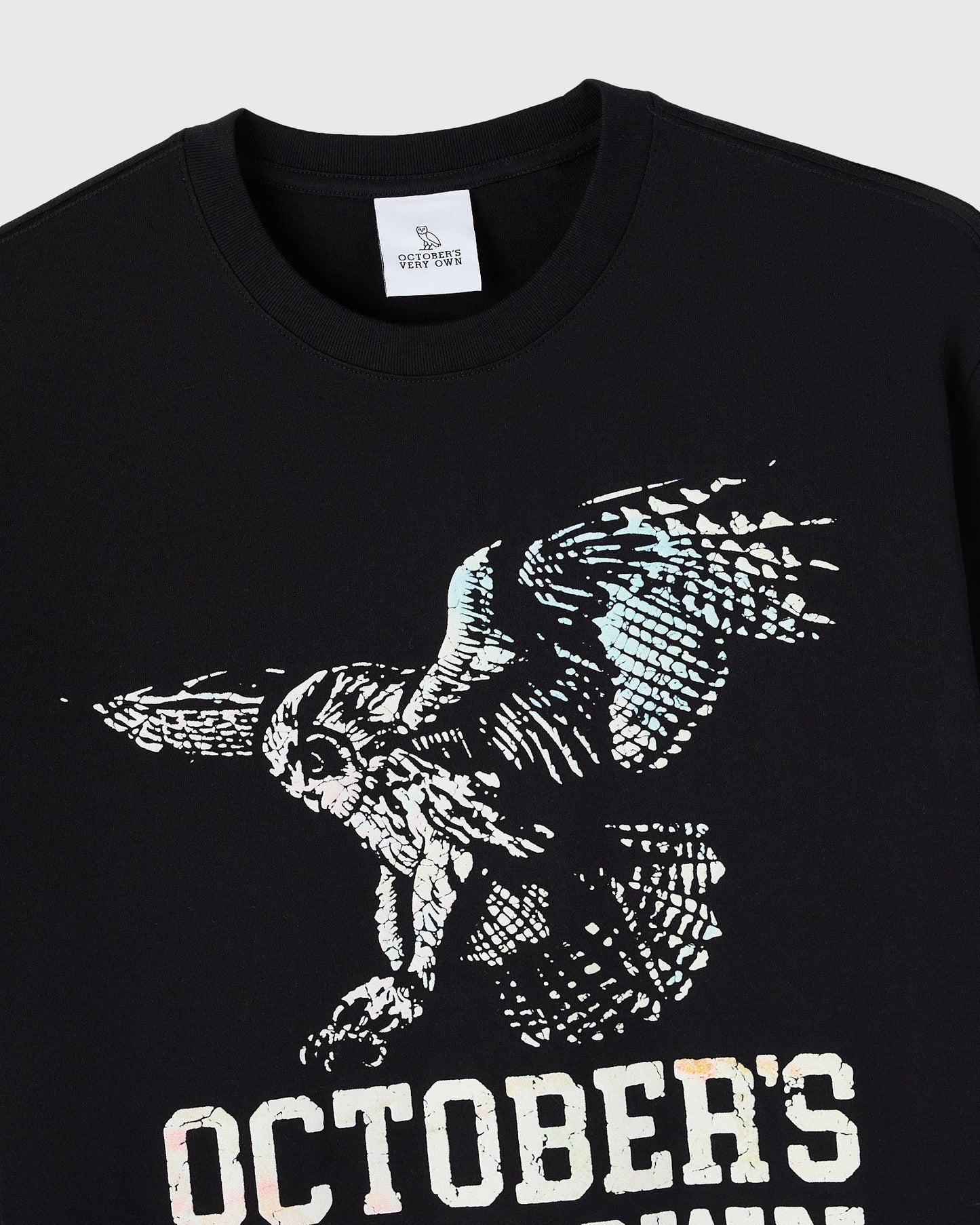 Owl Puff Print Tee - Black